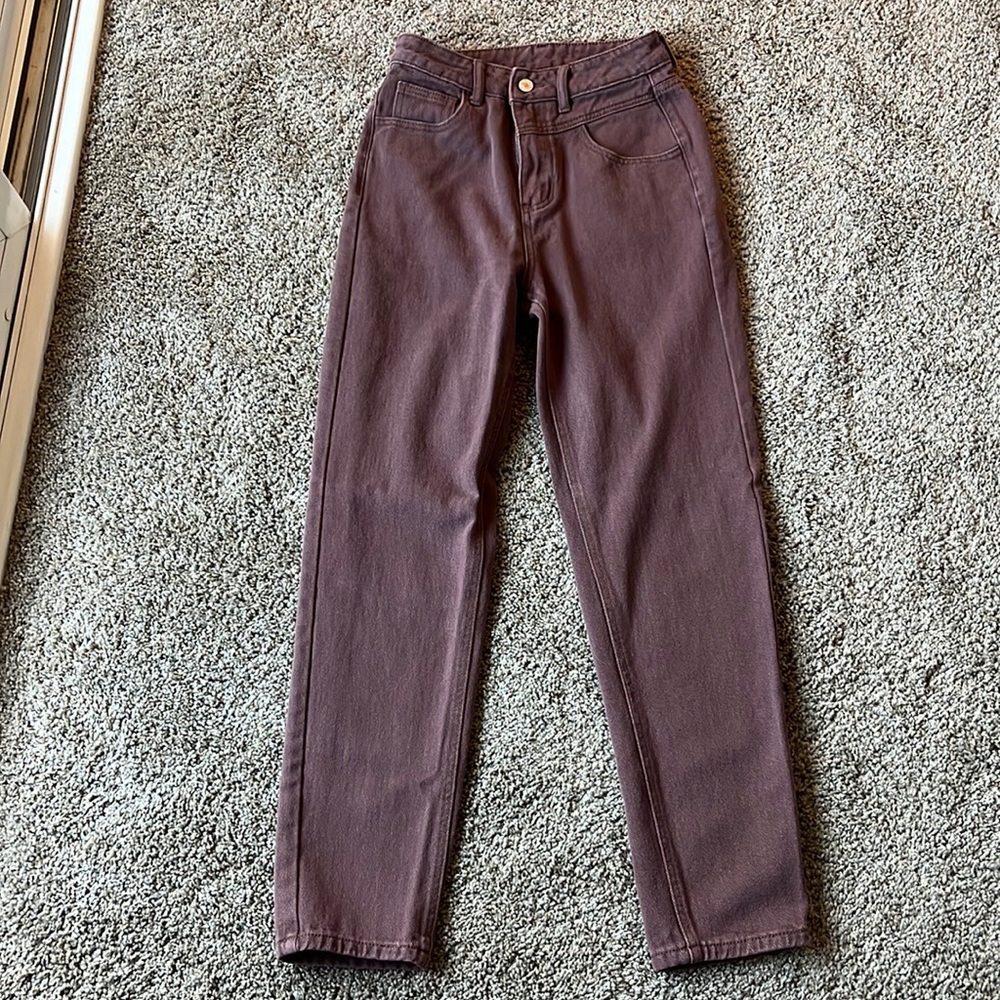 Brown straight legged pants